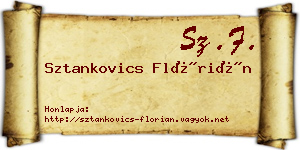 Sztankovics Flórián névjegykártya